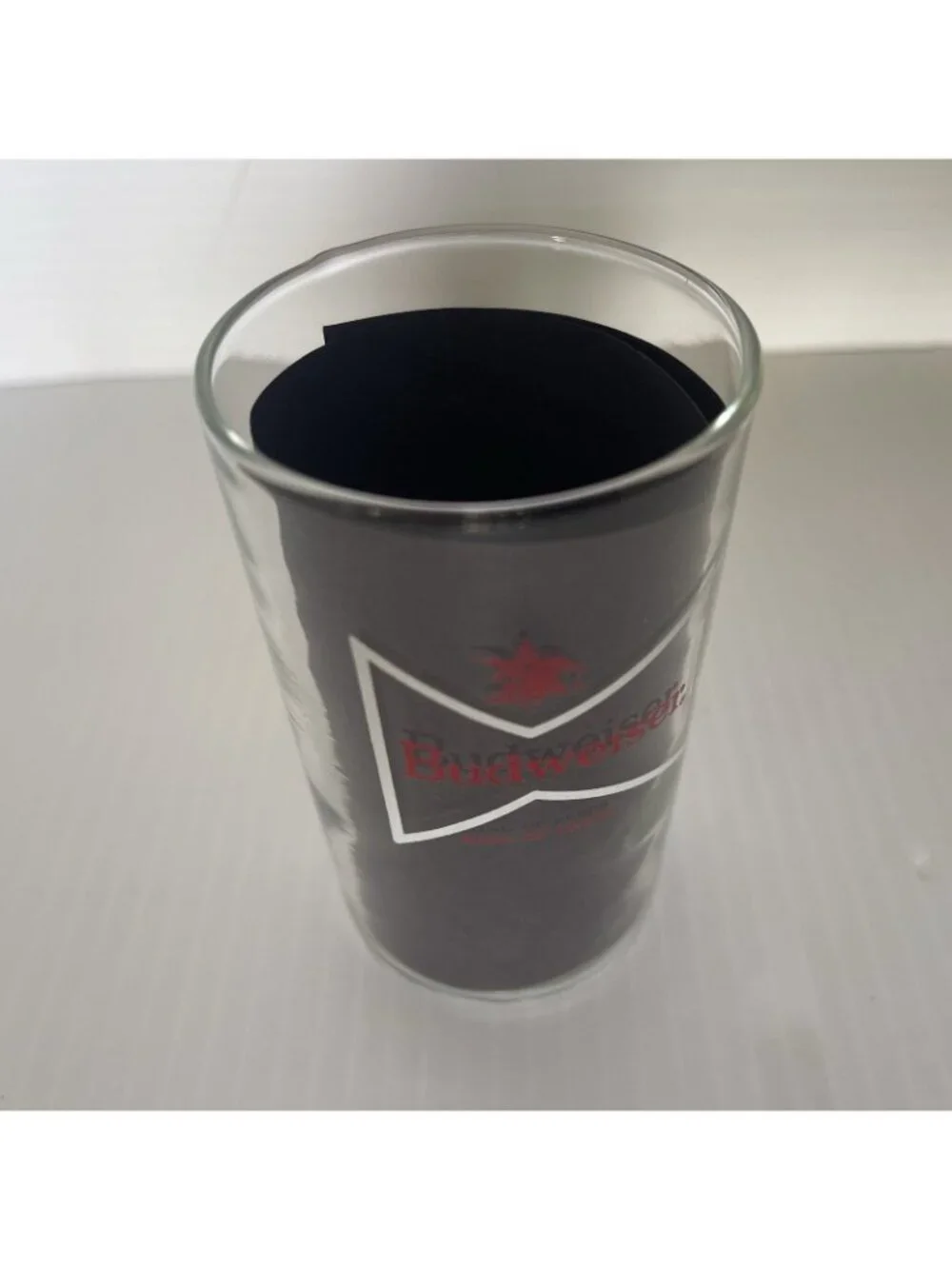 Vintage Budweiser Tasting Glass Small White Bow Tie Logo King of Beers 4